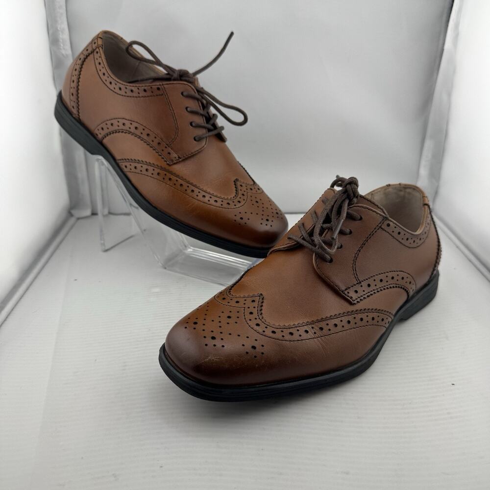 Florsheim Reveal Wingtip Jr Boys' Toddler-Youth Oxford 2M Cognac‎ Brown Tan